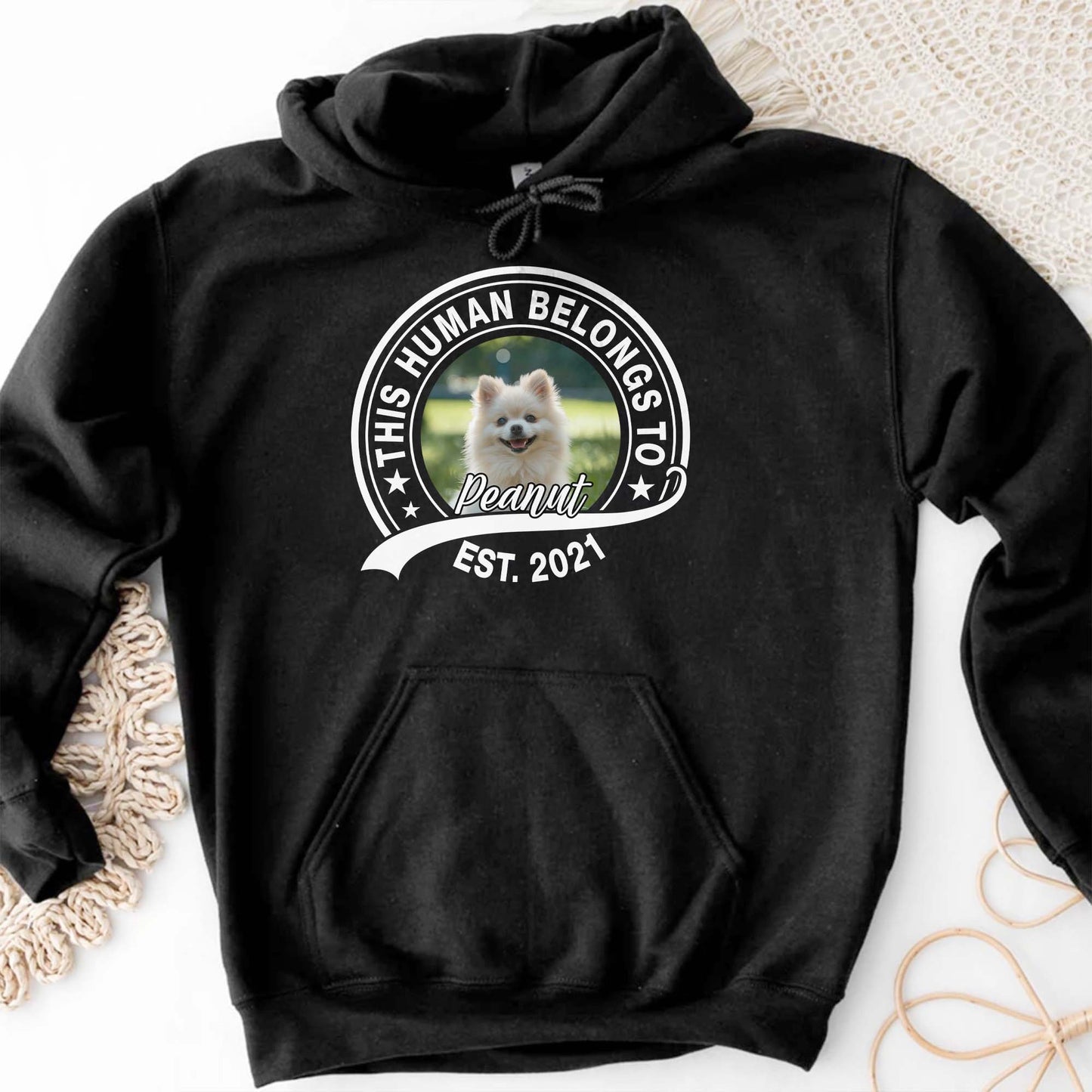 This Human Belongs To Peanut, Dog Design