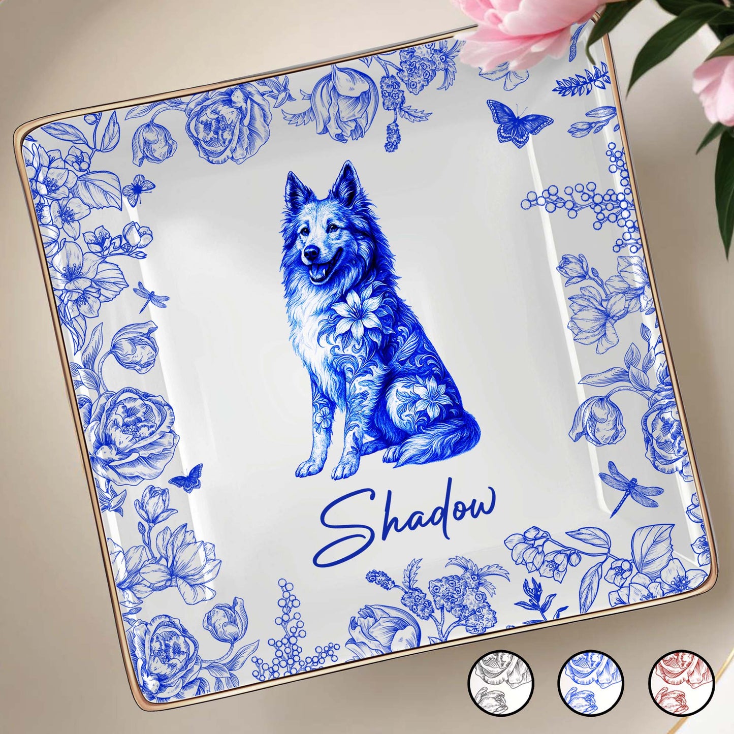 Beautiful Flowers And Pet Love
