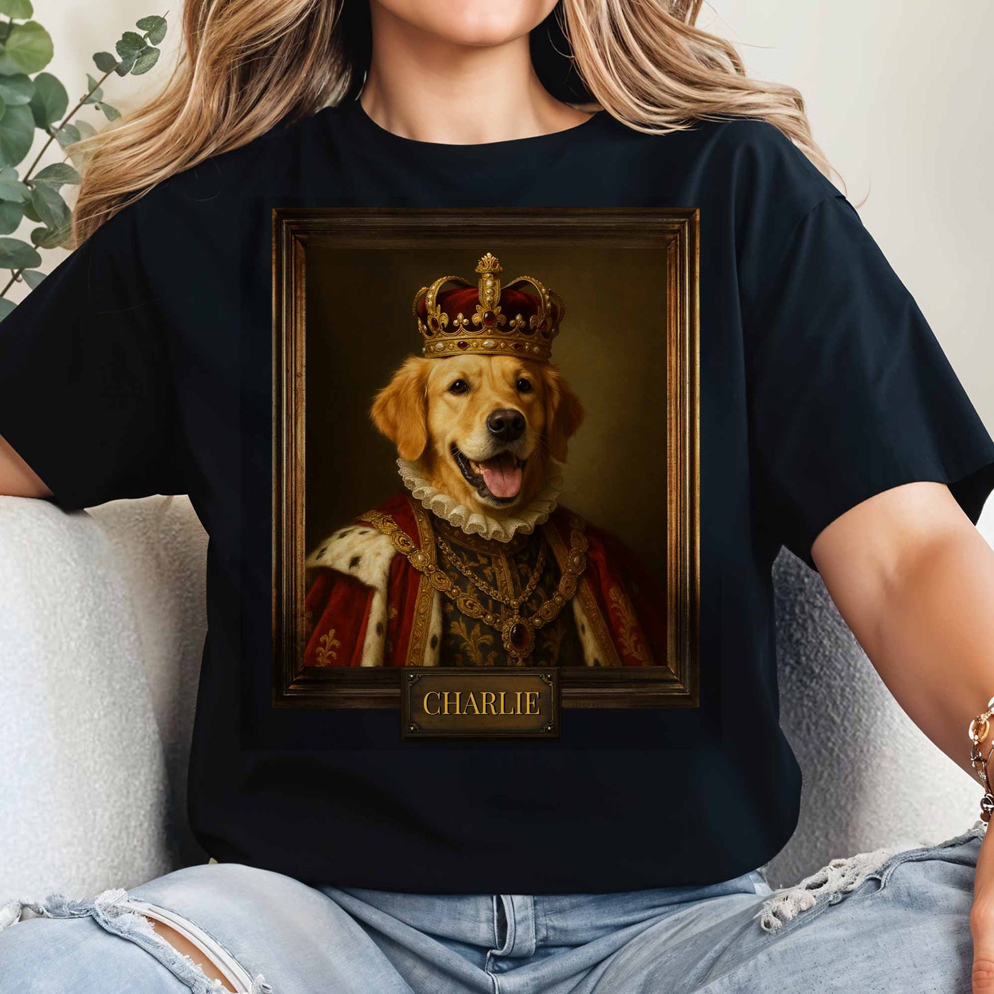 Customize Your Pet's Royal Portrait With Crown And Jewels