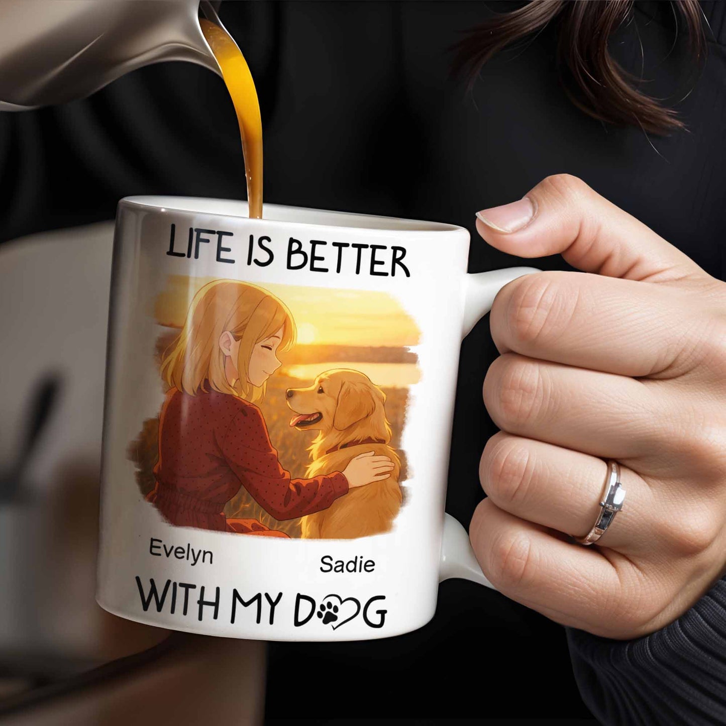 Life Is Better With My Dog Featuring Girl and Dog