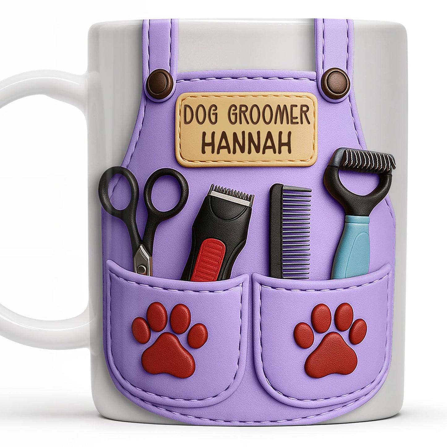 Personalize With Your Name, Paw Prints And Grooming Tools