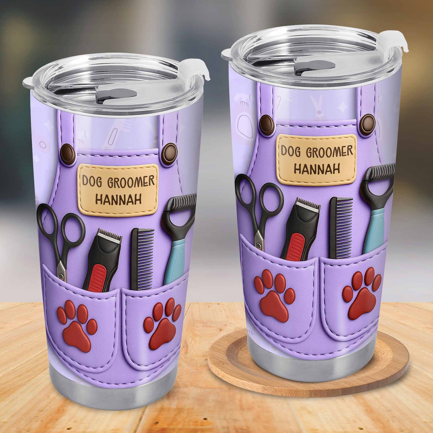 Celebrate Pet Grooming Passion With Scissors And Paw Prints