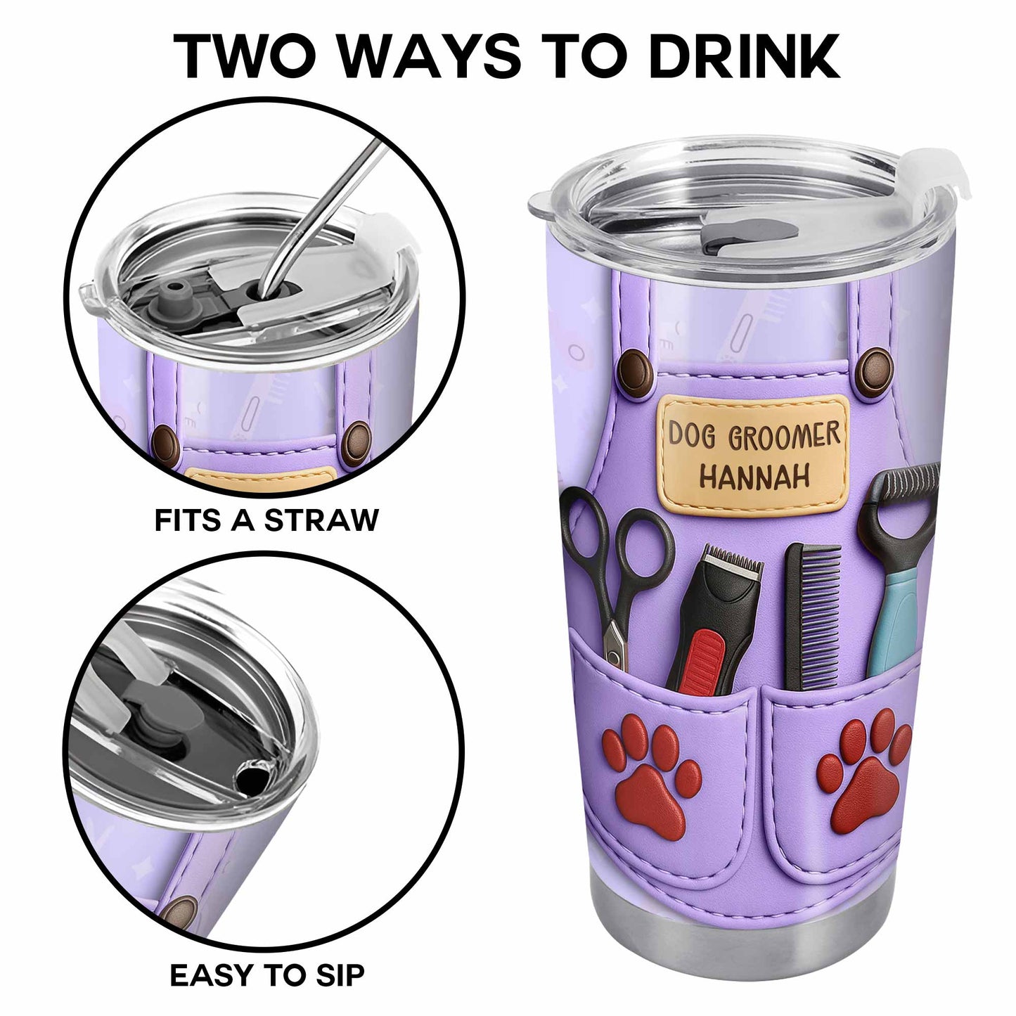 Celebrate Pet Grooming Passion With Scissors And Paw Prints