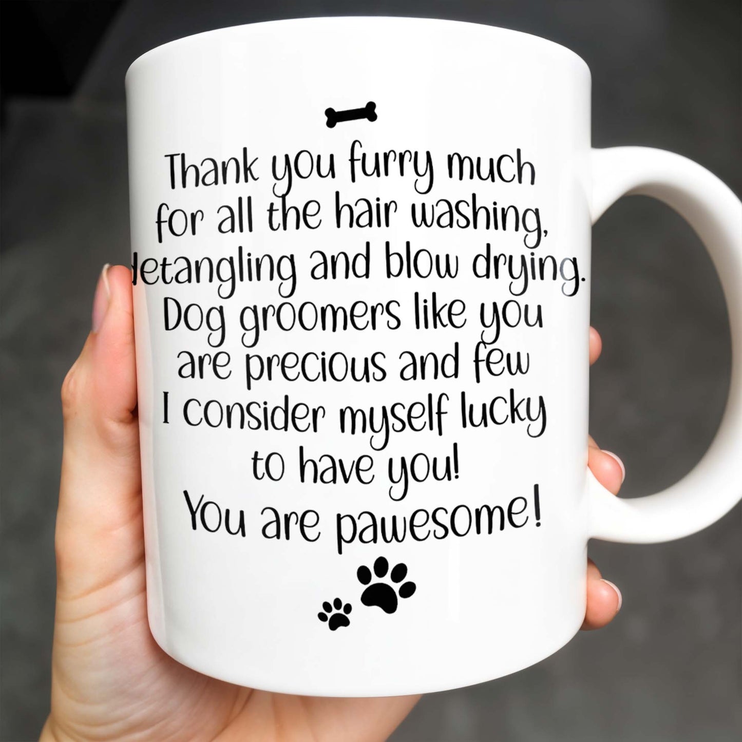 Thank You Furry Much, Precious Dog Groomers, Bone And Paw Prints