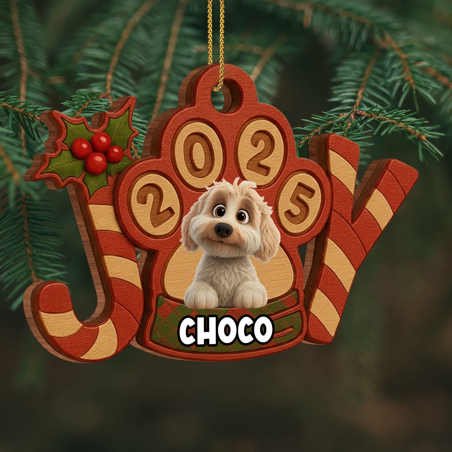 Celebrate Your Furry Friend, Dog, Holly, Candy Cane