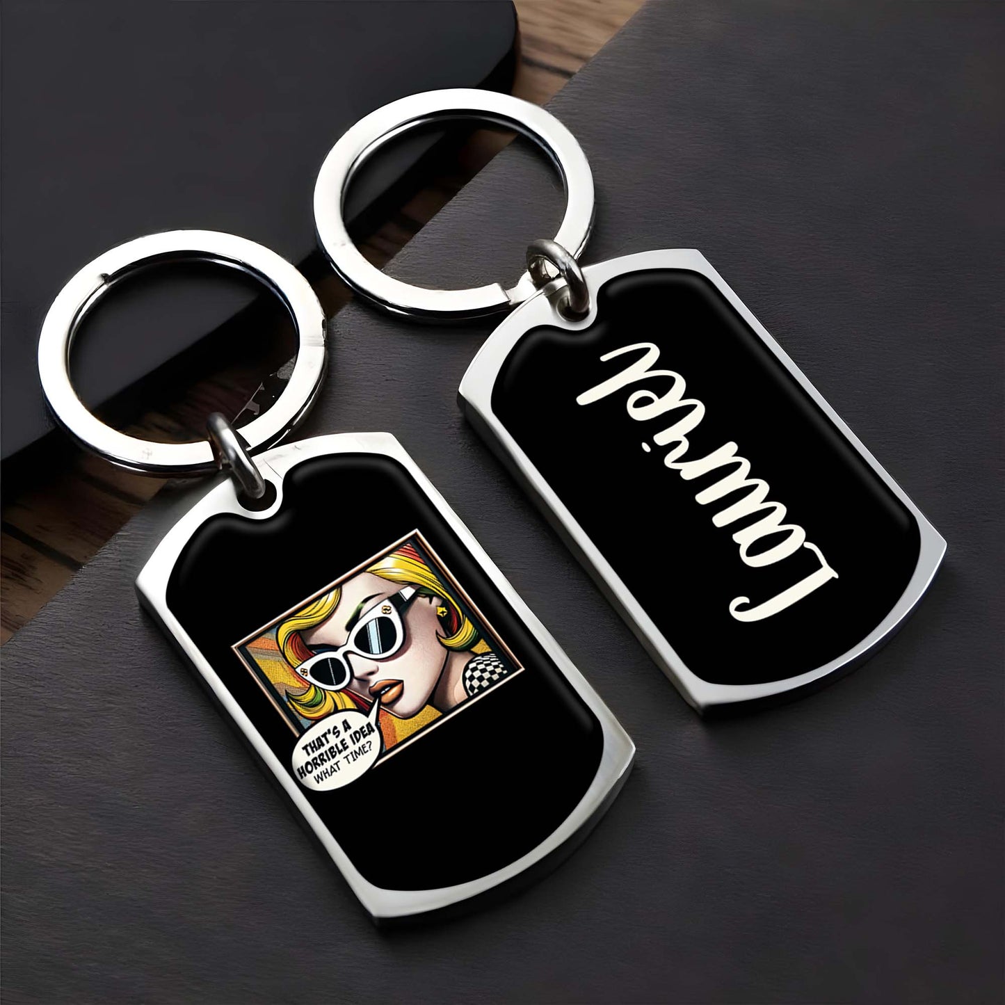That's A Horrible Idea What Time Comic Style Keychain