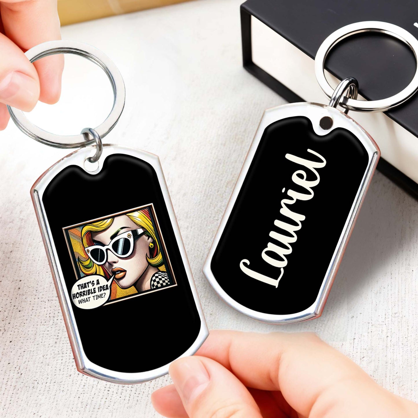That's A Horrible Idea What Time Comic Style Keychain