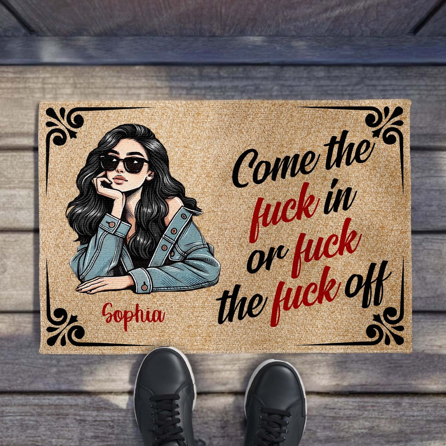 Welcome Or Not Welcome Quote With Stylish Woman