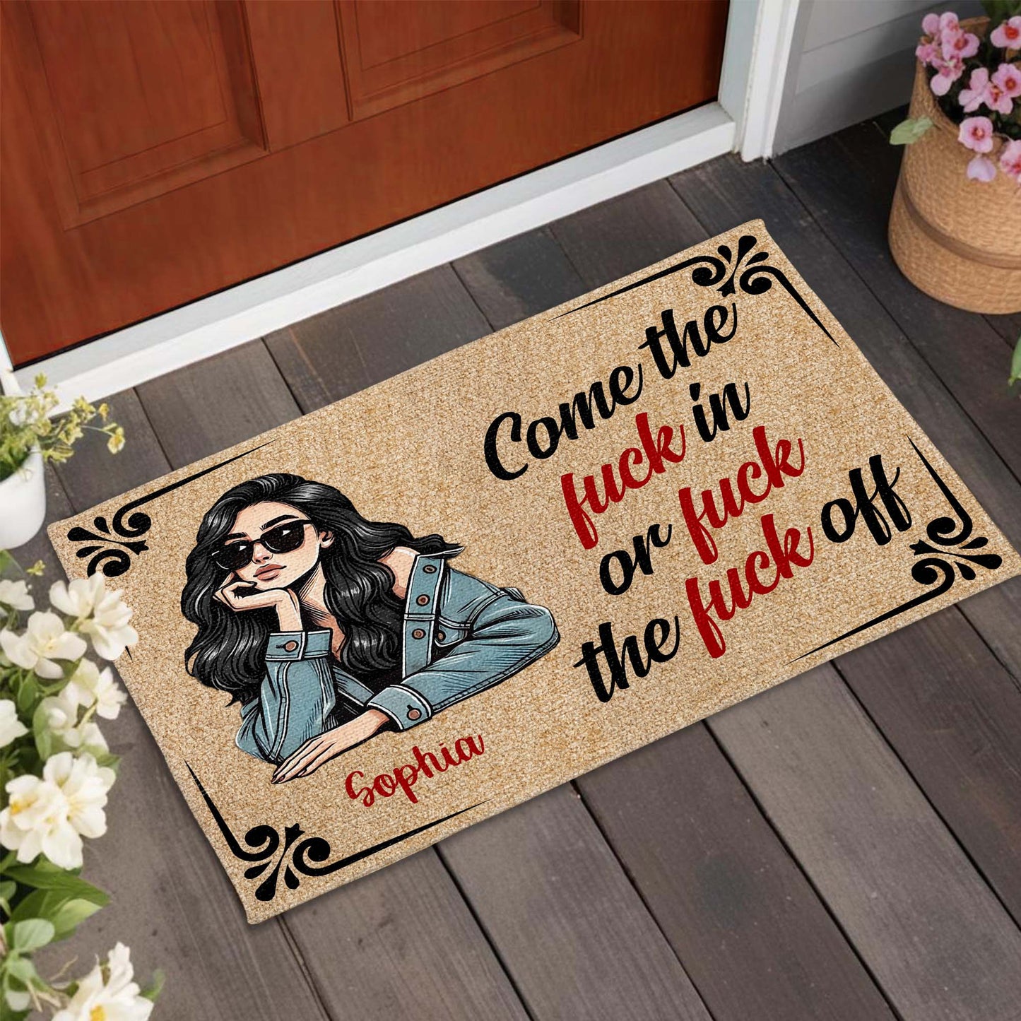 Welcome Or Not Welcome Quote With Stylish Woman