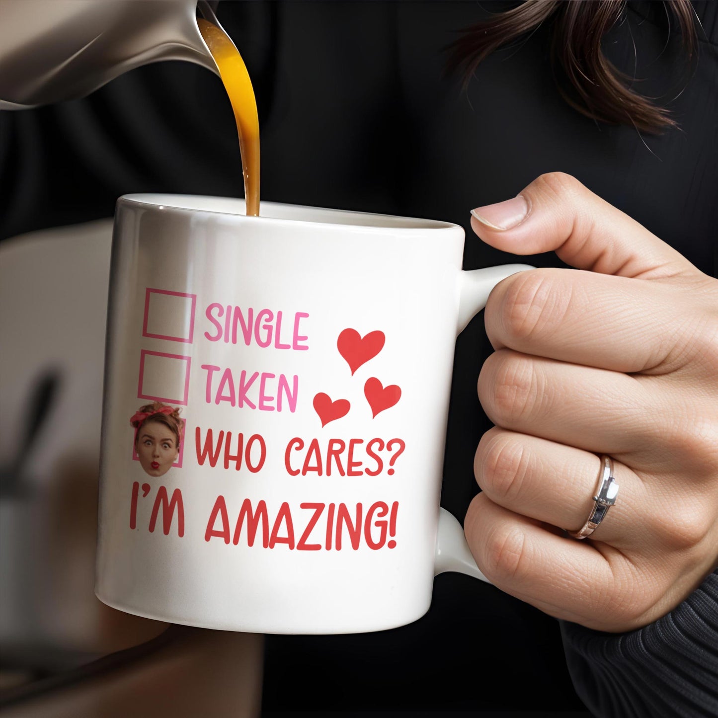 Single Taken Who Cares I'm Amazing With Checkboxes And Hearts