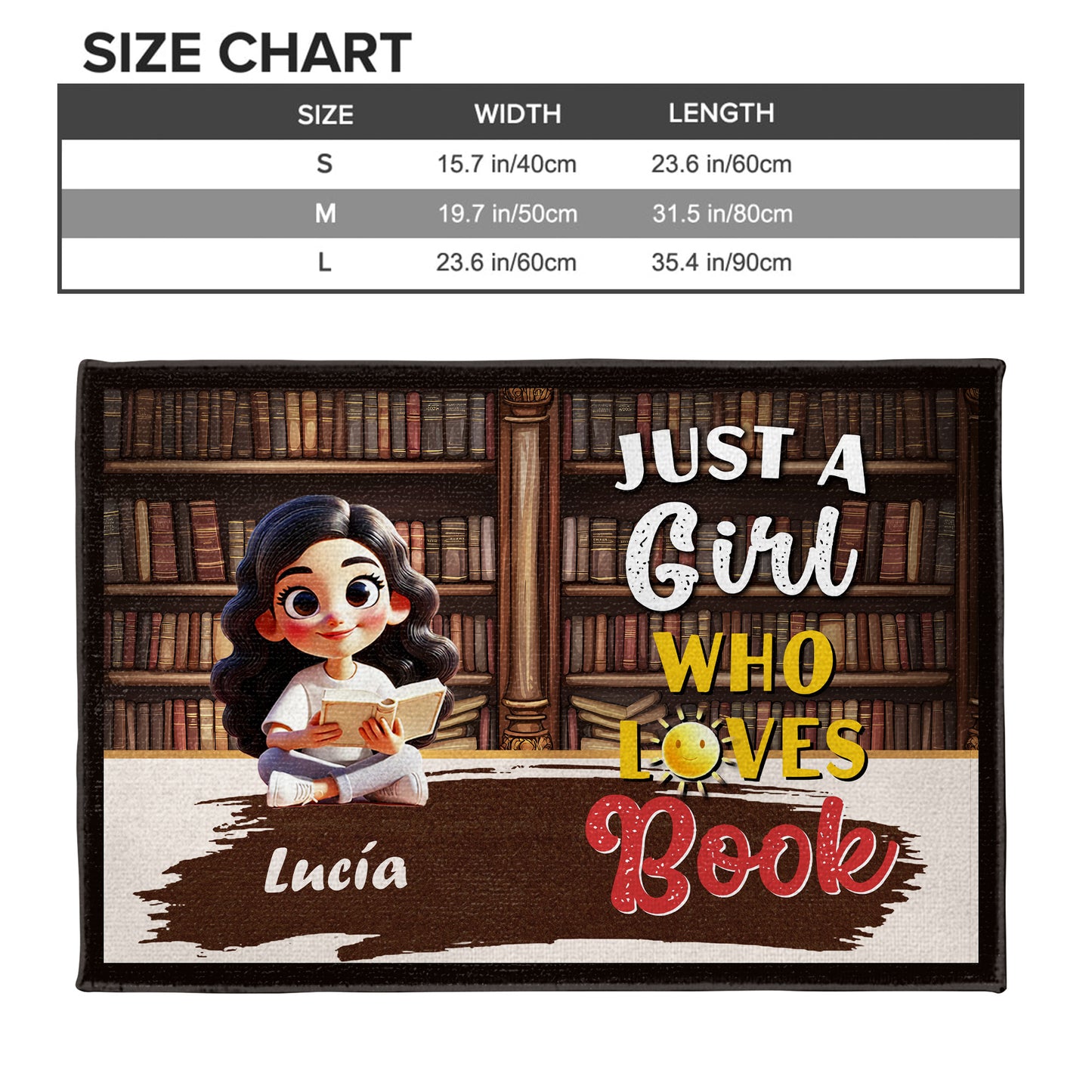 Just A Girl Who Loves Books Custom Doormat