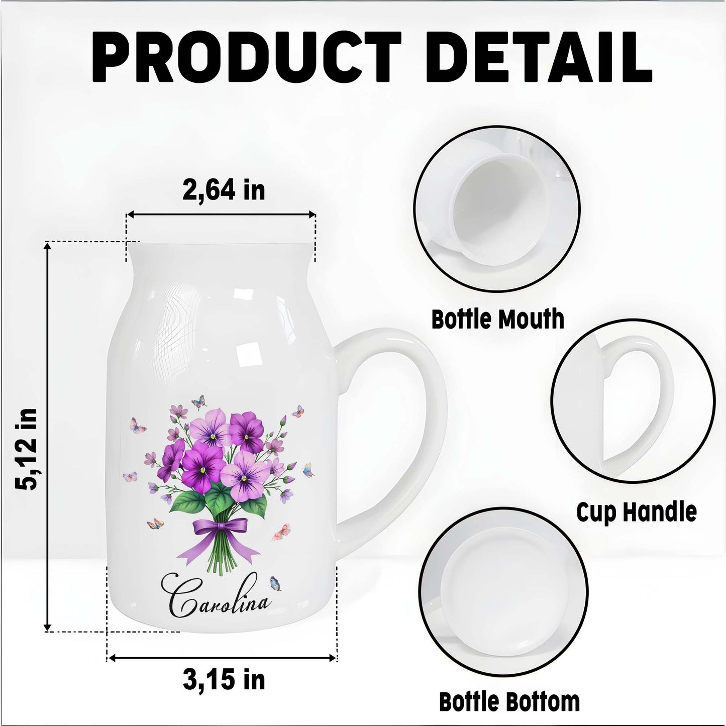 Create a Beautiful Centerpiece With This Ceramic Flower Vase, Flowers and Butterflies