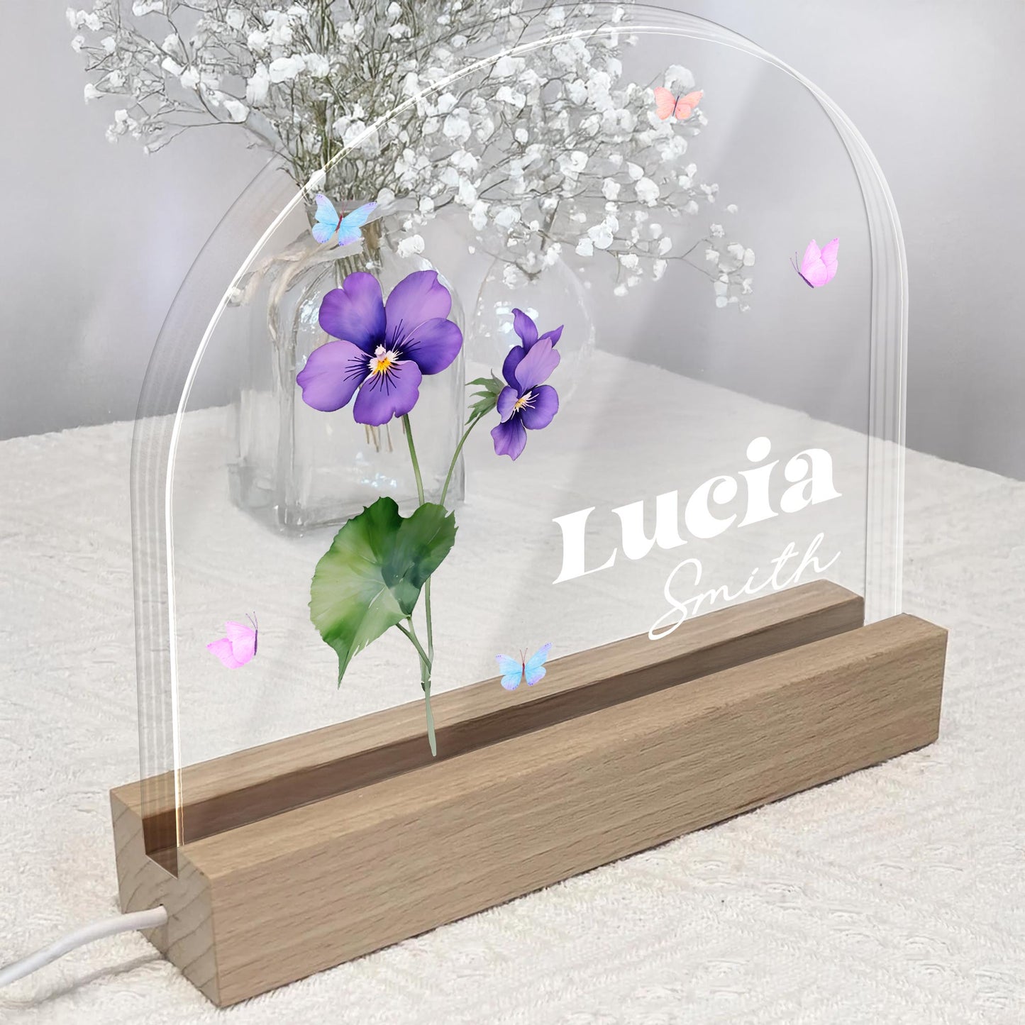 Create A Unique Atmosphere With Vivid Violet Flowers and Fluttering Butterflies