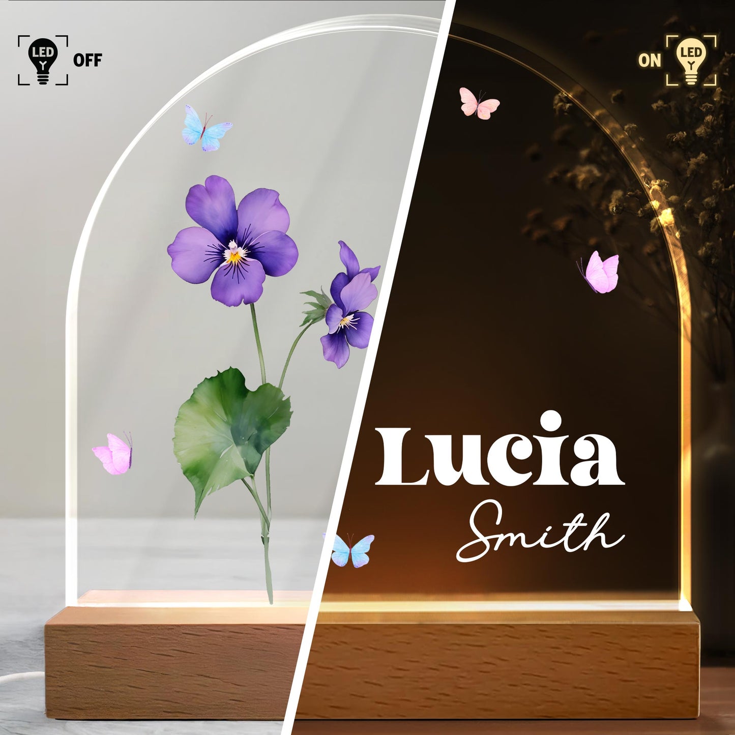 Create A Unique Atmosphere With Vivid Violet Flowers and Fluttering Butterflies