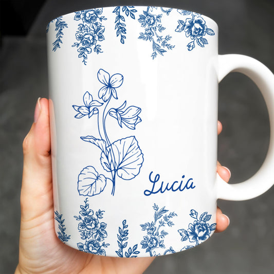 Personalize This Floral Coffee Mug