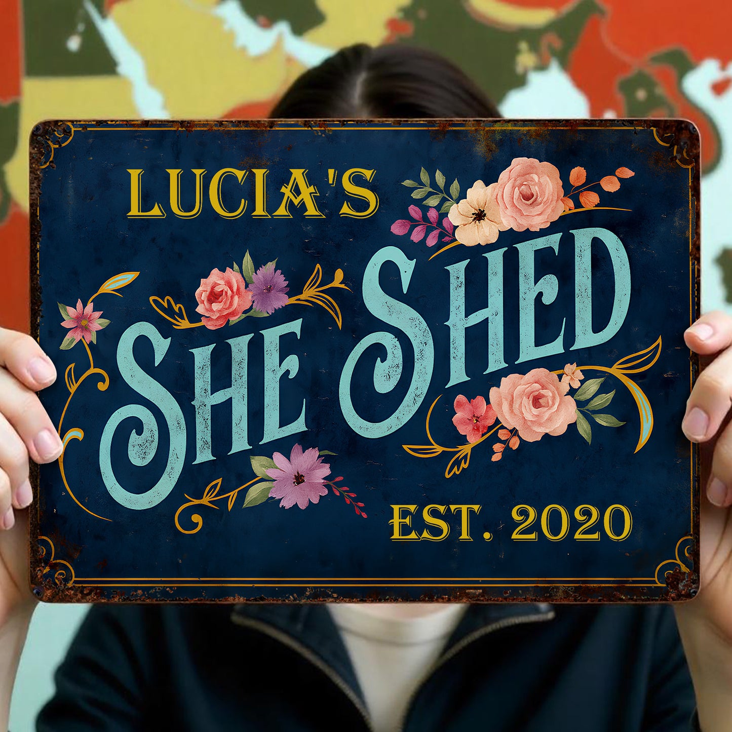 She Shed With Beautiful Floral Design