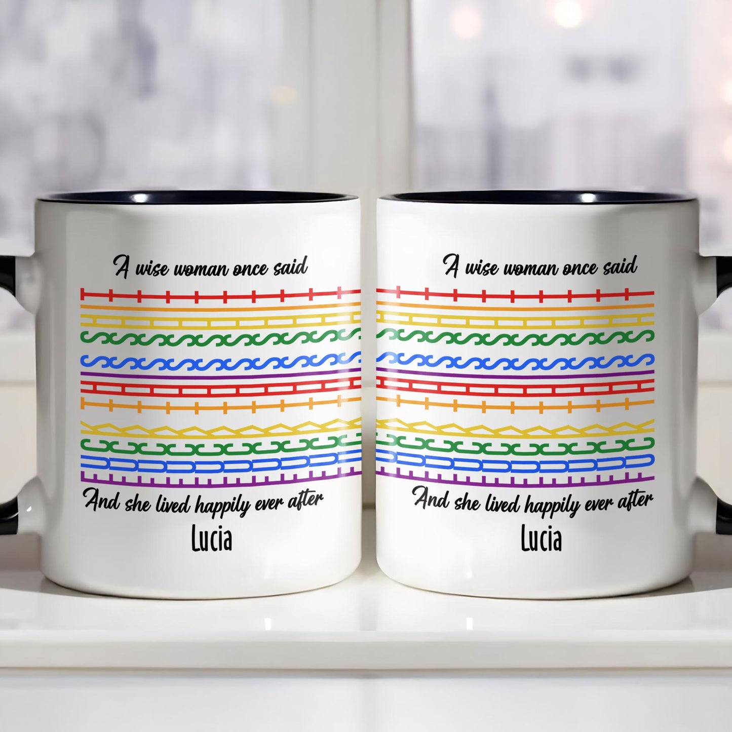 A Wise Woman Once Said, Fret Pattern Mug