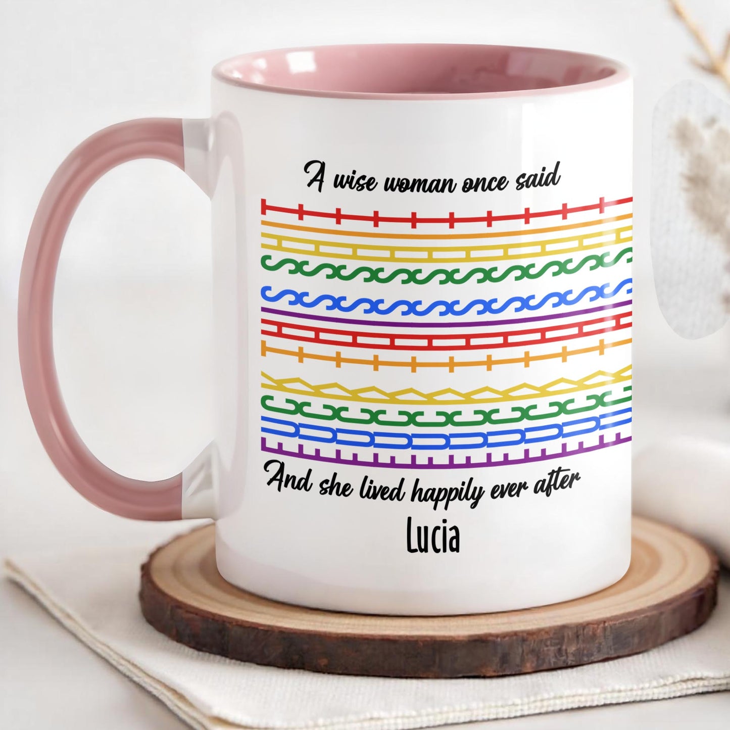 A Wise Woman Once Said, Fret Pattern Mug