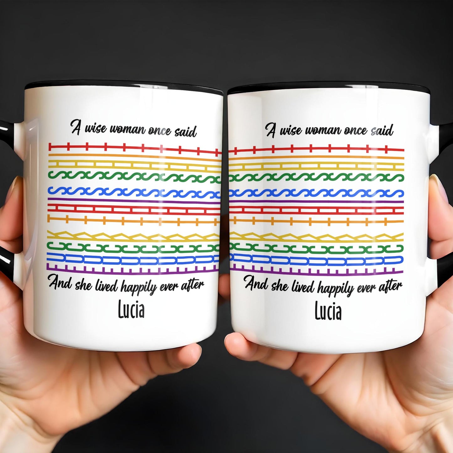 A Wise Woman Once Said, Fret Pattern Mug