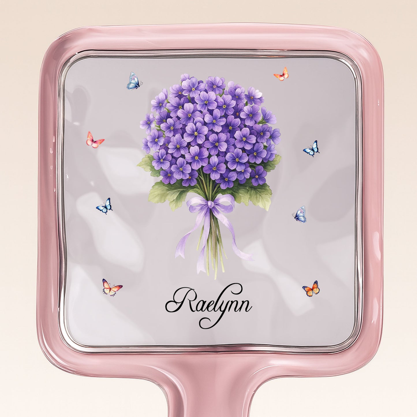 Delicate Bouquet of Hydrangeas Surrounded by Butterflies