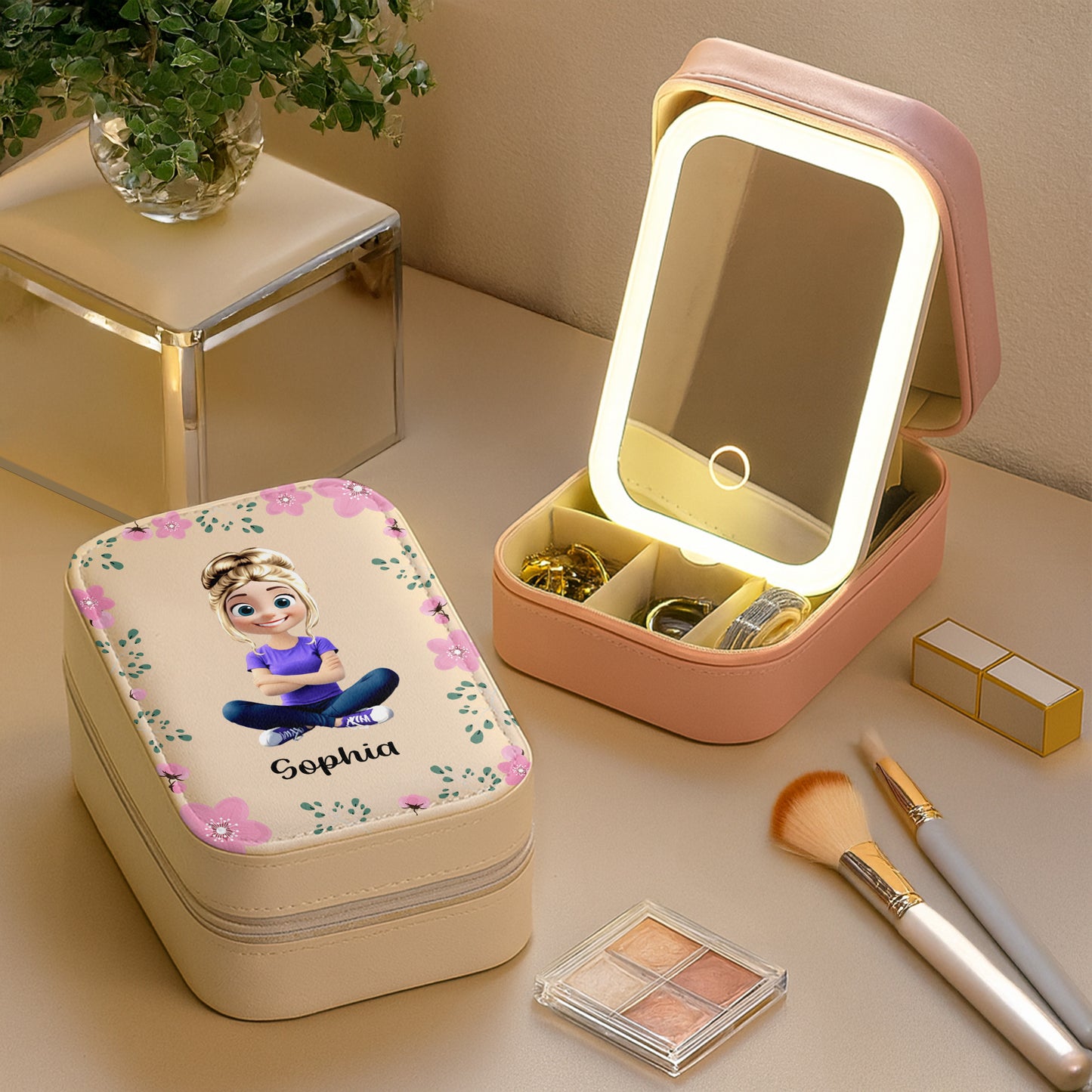 Capture Delightful Moments With Flowers and Character Jewelry Box