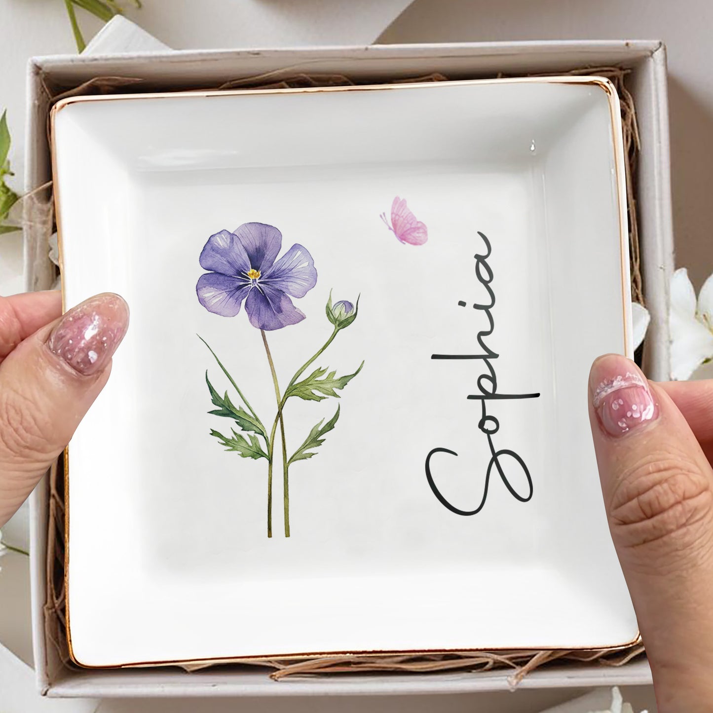 Celebrate Your Special Moments With Elegant Flower And Butterfly