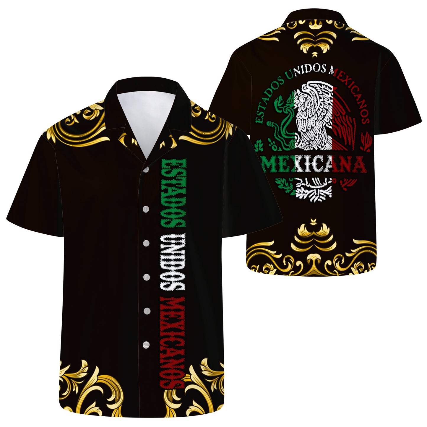 Estados Unidos Mexicanos - Chemise hawaïenne unisexe personnalisée personnalisée - HW_MX12