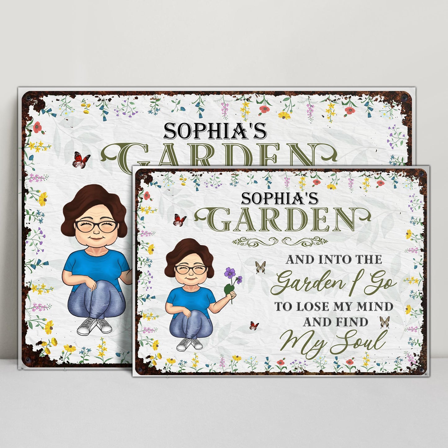 Sophia's Garden And Into The Garden I Go, Flowers and Butterflies