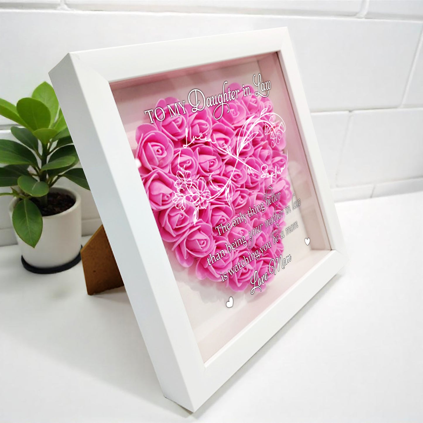 To My Daughter in Law Lucia, The only thing better than being your mother in law, Heart and Flowers