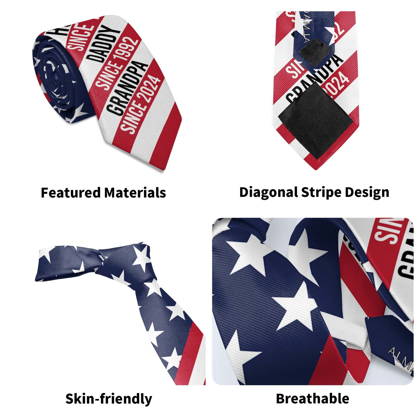 Cravate personnalisée « Legend Since Custom Year » pour célébrer une étape importante - Cravate personnalisée - FAM069_TIE
