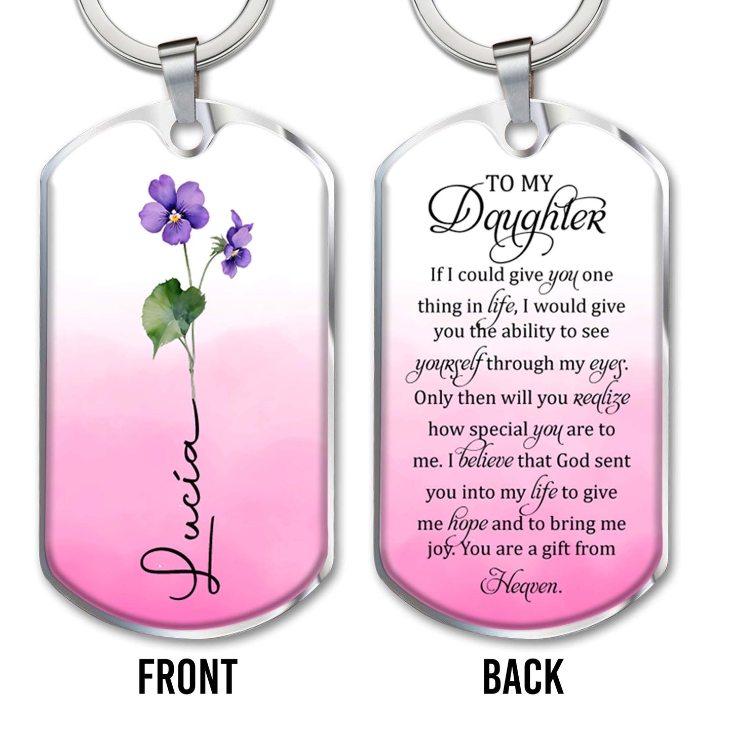 Gift From Heaven Message With Floral Design