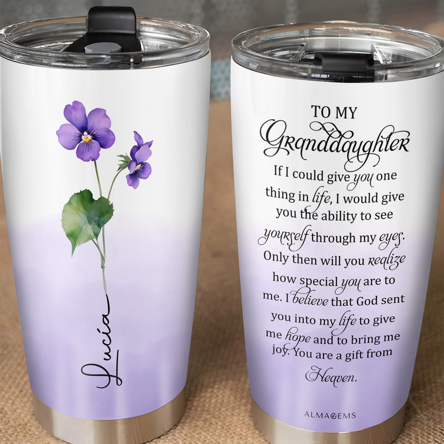 See Yourself Through My Eyes Granddaughter Tumbler