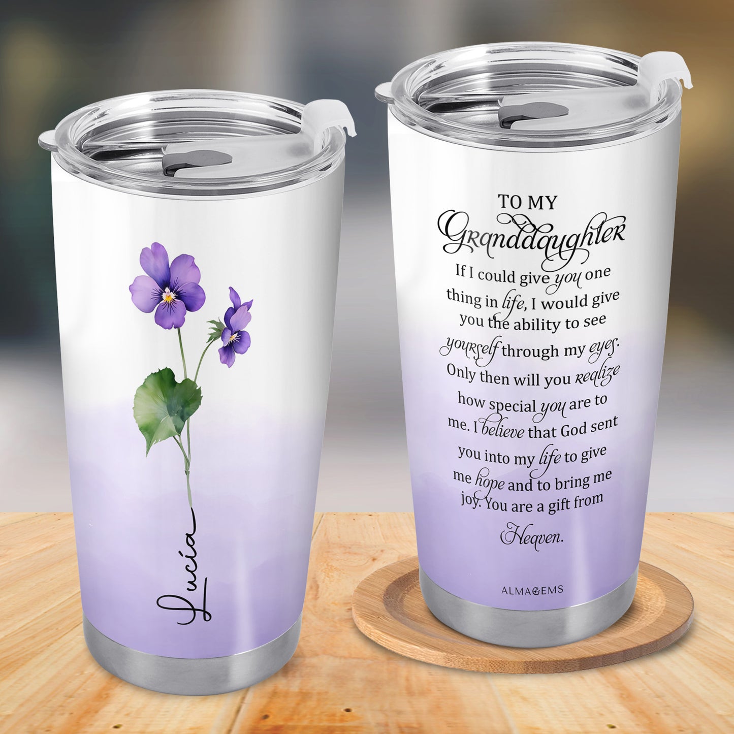 See Yourself Through My Eyes Granddaughter Tumbler