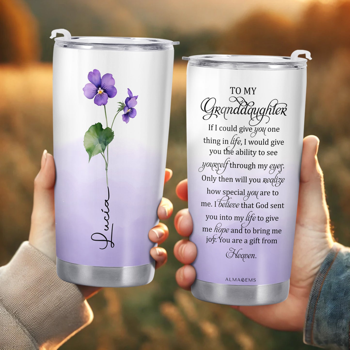 See Yourself Through My Eyes Granddaughter Tumbler