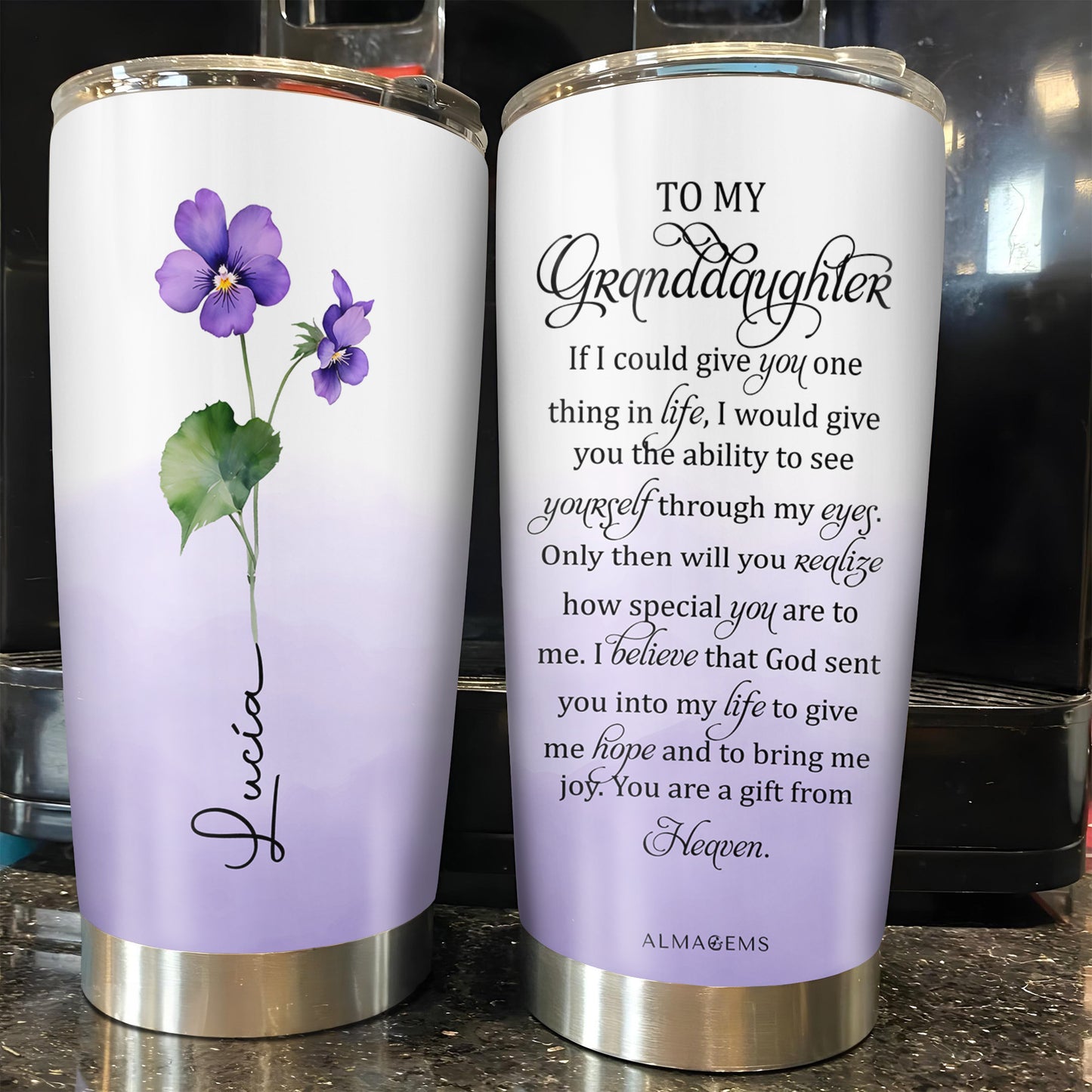 See Yourself Through My Eyes Granddaughter Tumbler