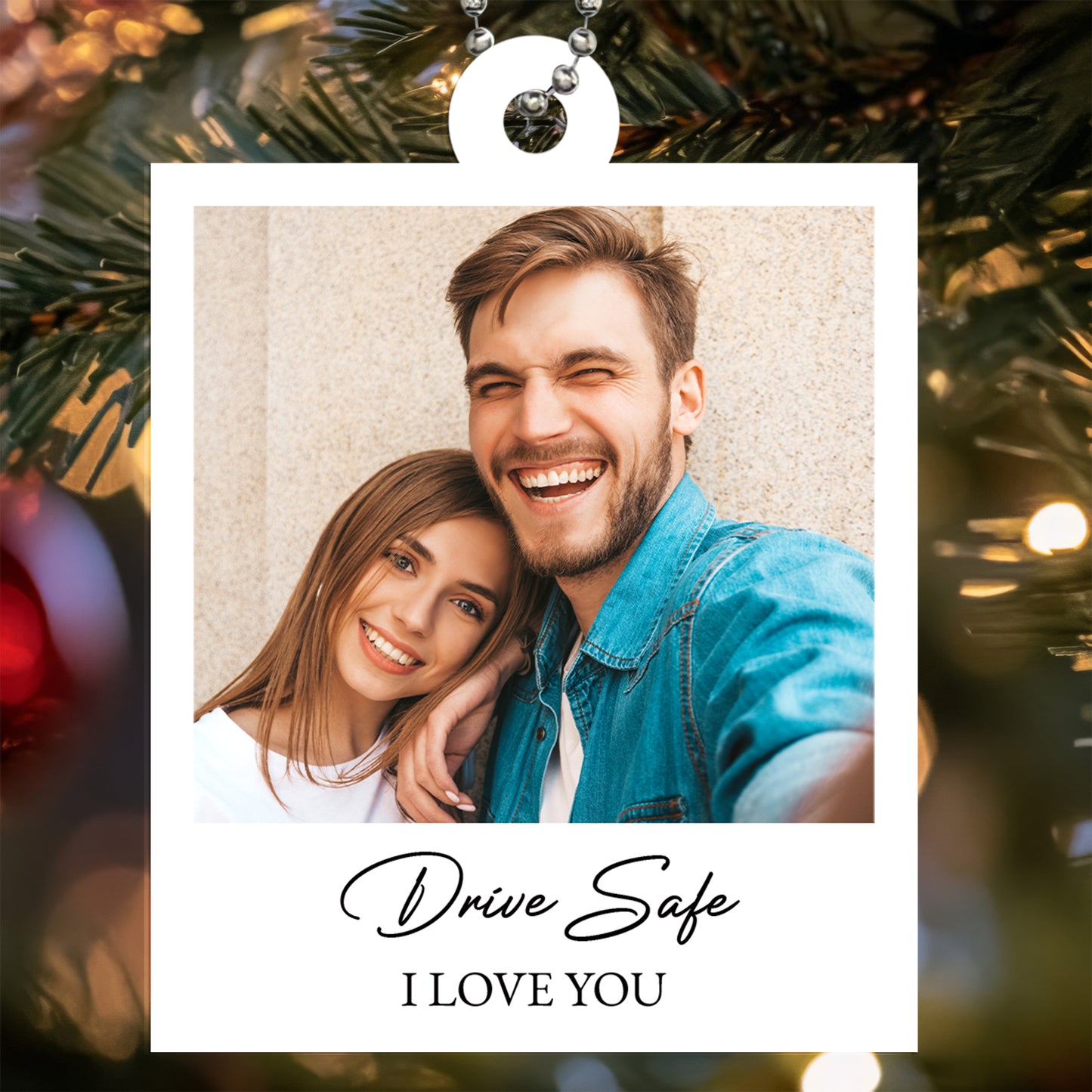 Drive Safe I Love You Couple Car Ornament