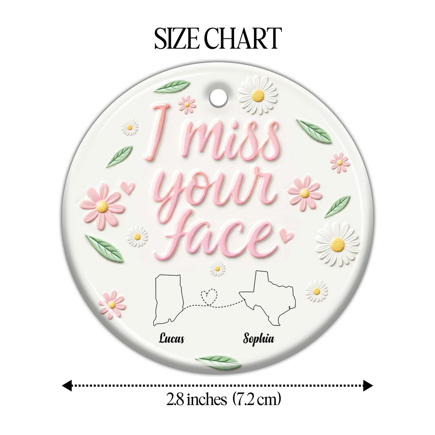 I Miss Your Face Script Font With Flowers and Leaves