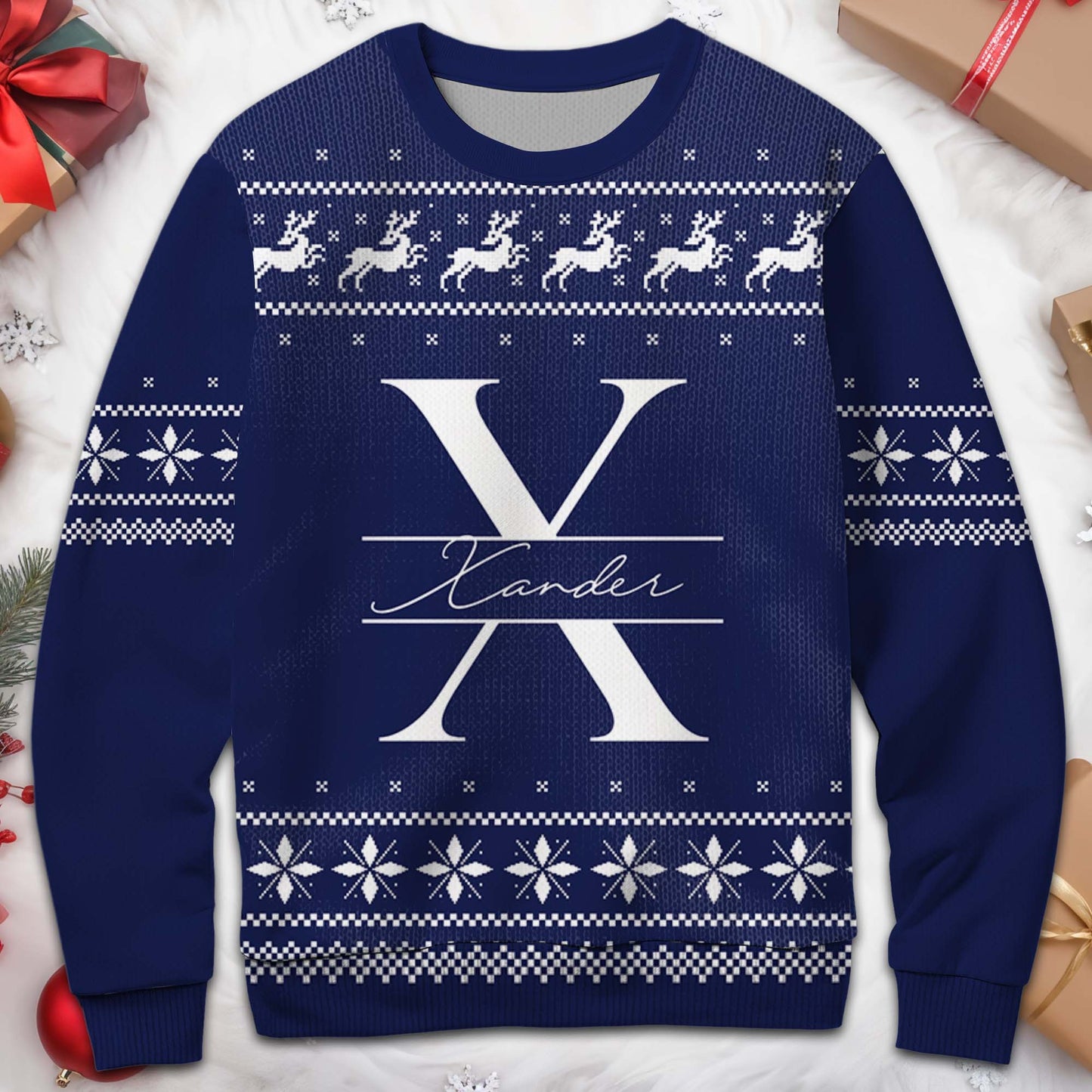 Warm Wishes And Joyful Reindeer Jumps Sweater