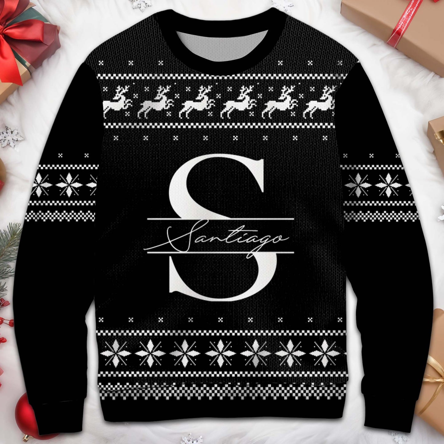 Warm Wishes And Joyful Reindeer Jumps Sweater