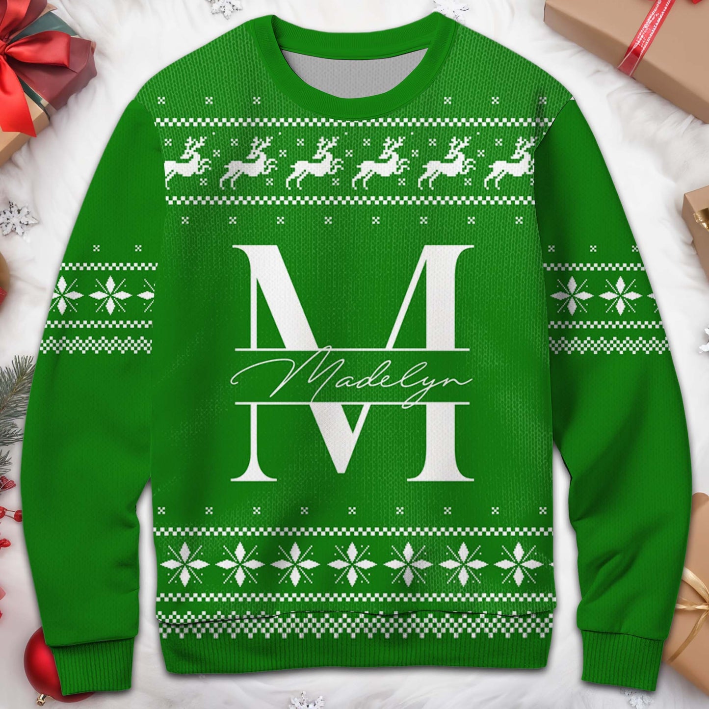 Warm Wishes And Joyful Reindeer Jumps Sweater