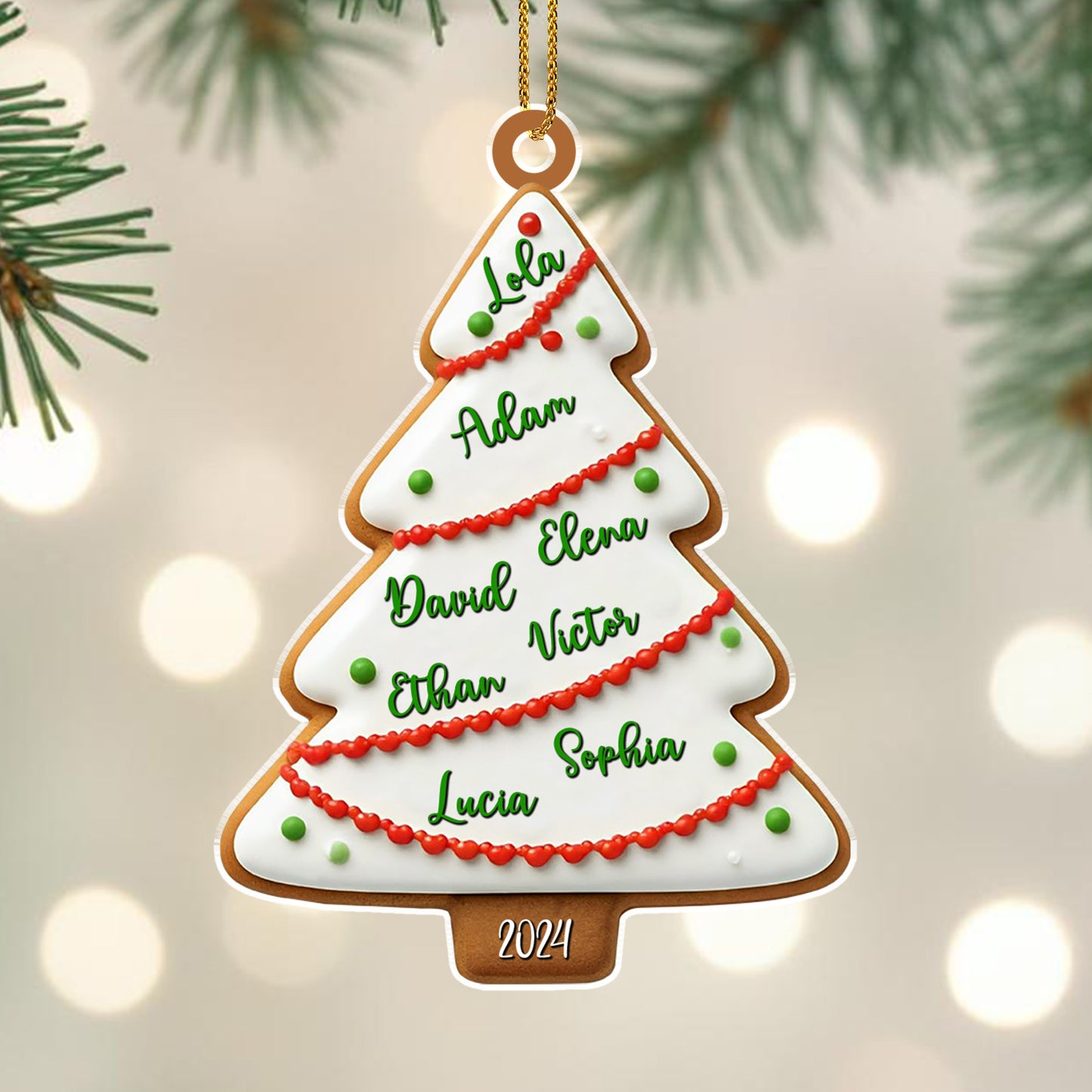 Décoration de sapin de Noël « Souvenirs spéciaux » – Décoration personnalisée en acrylique, cadeau de Noël – FAM124_ACO