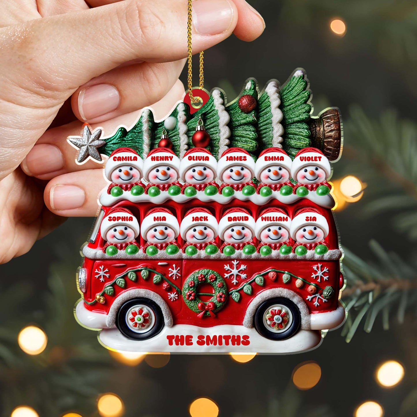 Celebrate Family And Love With Christmas Tree And Snowmen