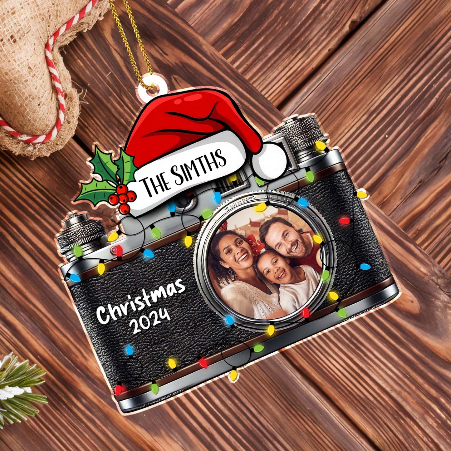 Capture Wonderful Family Moments With Photo - Personalized Custom Acrylic Ornament, Christmas Gift - FAM139_ACO