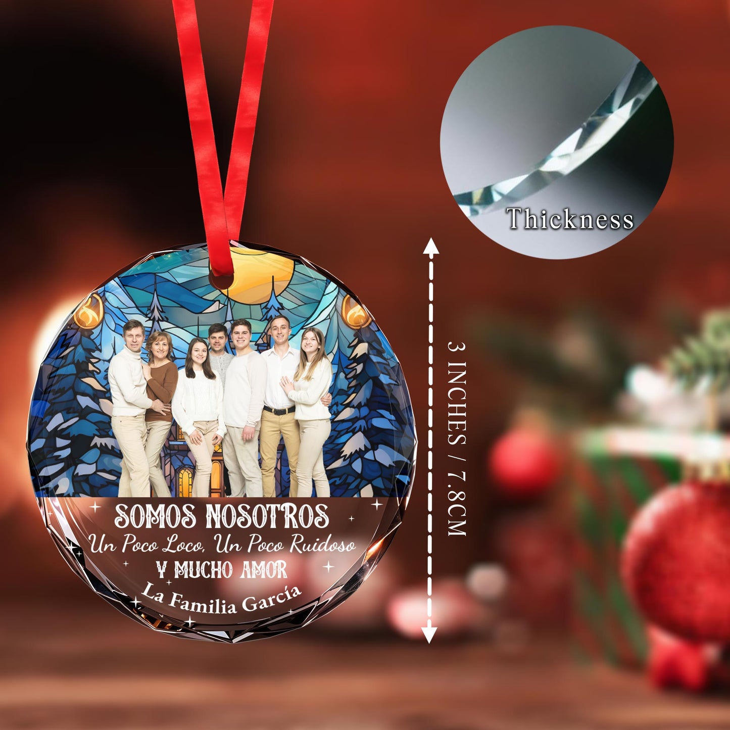 Somos Nosotros Un Poco Loco Y Mucho Amor Family Ornament