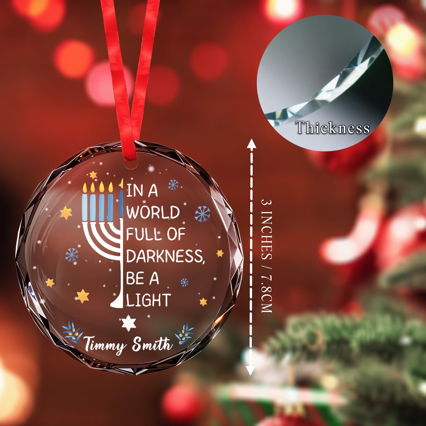 In A World Full Of Darkness, Be A Light With Menorah Design
