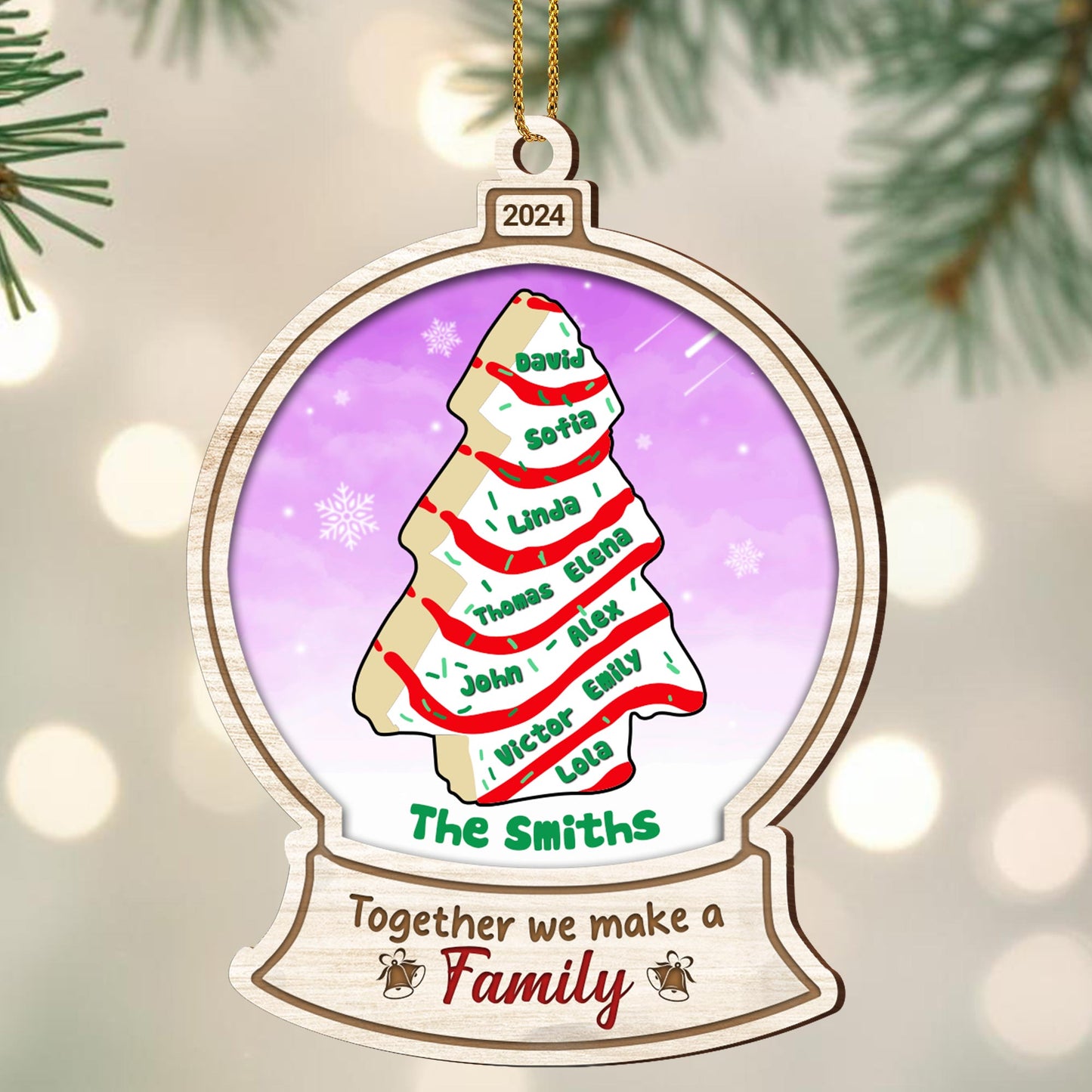 Together We Make A Family Christmas Tree Ornament