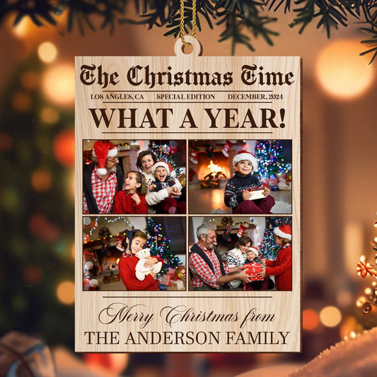 What A Year Merry Christmas Family Photo Memories