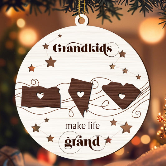 Grandkids Make Life Grand With Stars and Hearts Design
