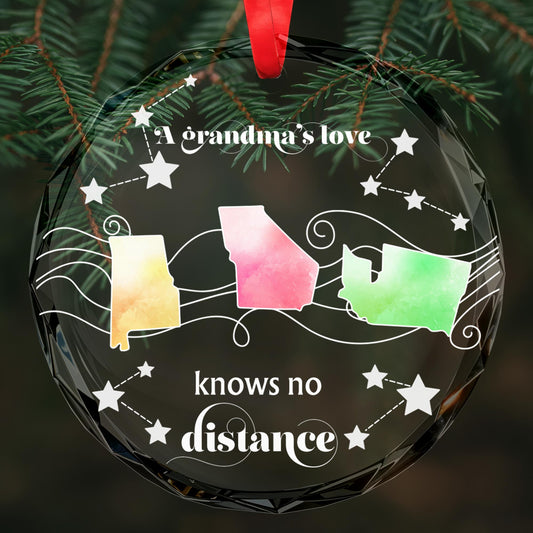 A Grandma's Love Knows No Distance With State Outlines