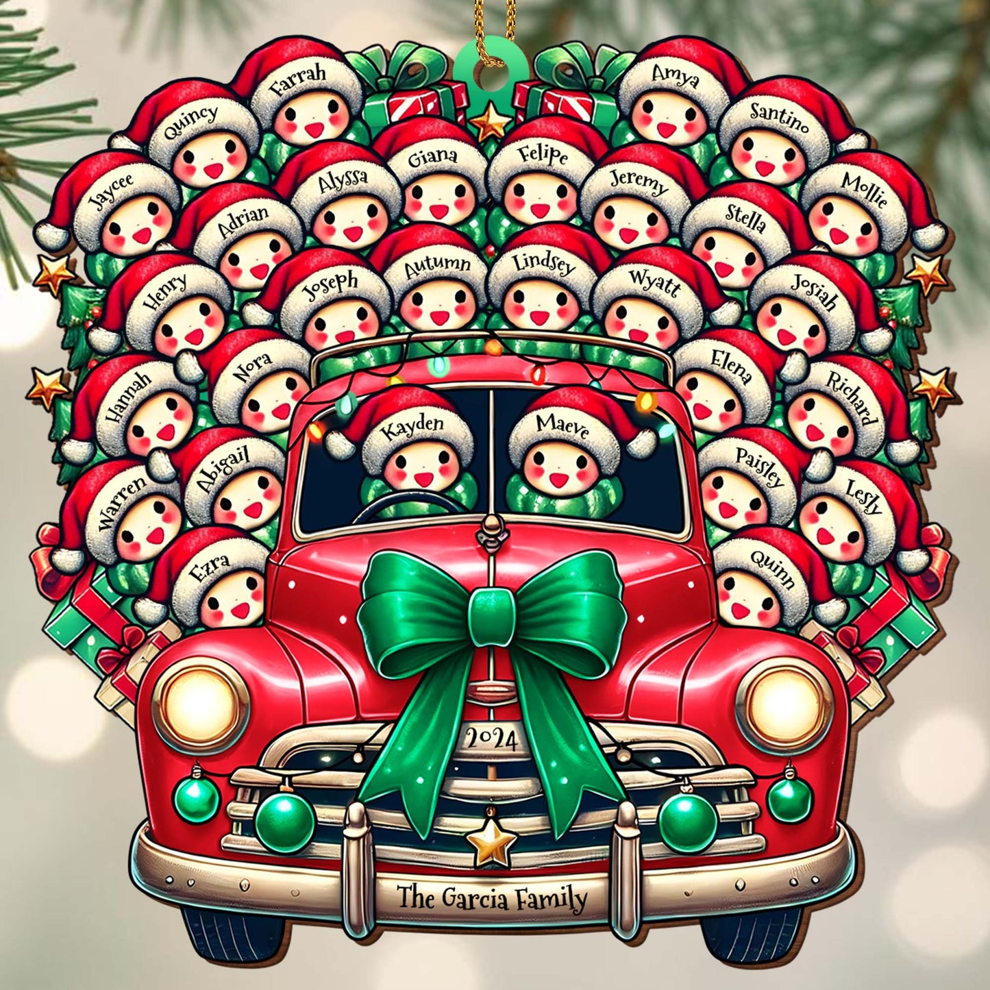 Driving Home For Christmas With Festive Decorations